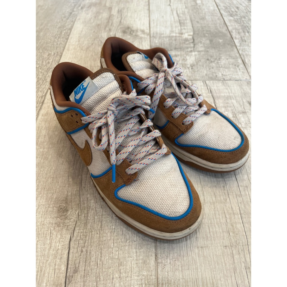 Nike Dunk Low Ale Brown Sanddrift Photo Blue Mens Sneakers FN5825-100 Size 8